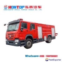 Sinotruk Howo 4*2 Dry Powder Combined Water Foam Tank Fire Truck for Manufacture
