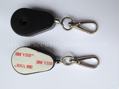 Tear Shape Retractable Key Tether Anti-Theft Recoiler with Key Hook End