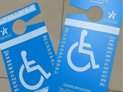 TX handicap Parking Tag