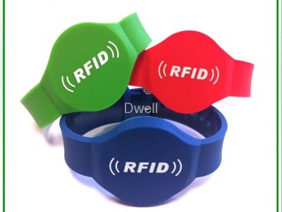TK4100 , S50,S70 ,65mm or 74MM or RFID Silicon wristband tag keychain