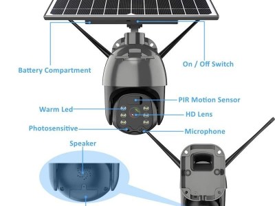 4G WIFI PTZSolar Outdoor SIM Card Remote View Low Power Battery Camera