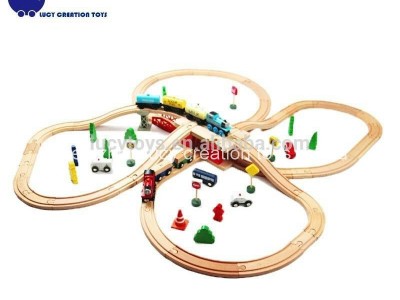DIY Type Wooden Classic Railway Train Toy Kit