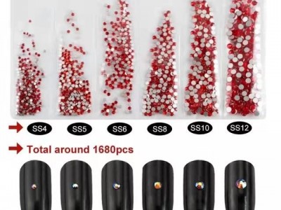 3D Colorful Sequins nail art