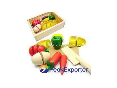Child Kitchen Wood Vegetables Toy