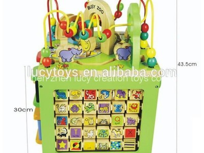 wooden educational toy 5 in 1 intelligent playing cube
