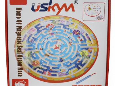 Wooden Ball Magnetic Maze Game With Whiteboard Education Toy