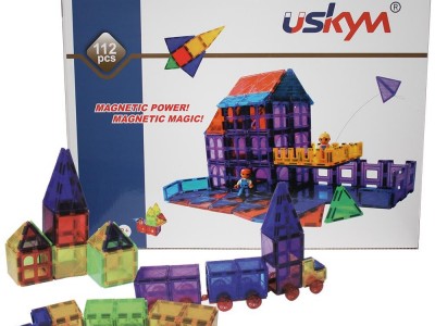 112 Pcs Creative Building Magnetic STEM Toys, Educational 3D Construction Toy