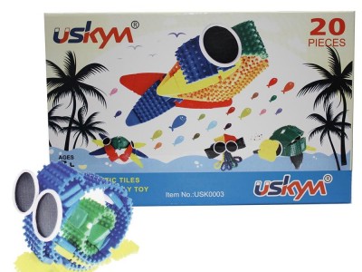 soft ruber Magnetic building tiles 20pcs for teaching educational toys