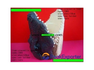 we mianly produce crocodile head can holder vinyl casting toys vinyl figurines