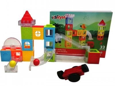 Kids magnetic Wisdom rail children construction magnetic toy ABS blocks
