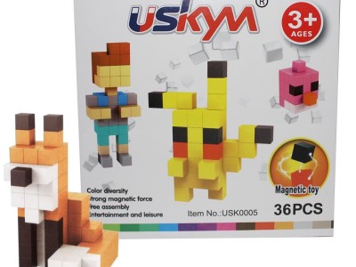 36PCS DIY Intelligence educational kids plastic magnetic building blocks toys