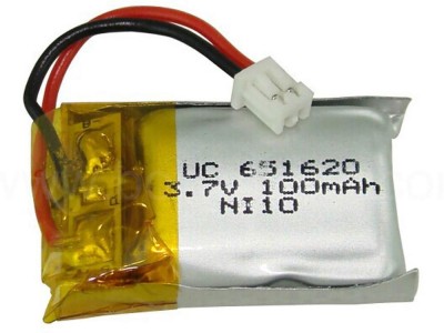 Remote Control Helicopter litium polymer battery 3.7v 100mah 1.25 Little White C
