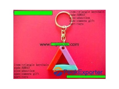 we mianly manufacture kinds of triangle key chain camera key chain toy keychain