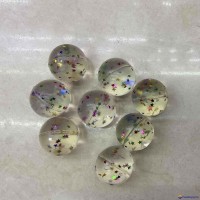 32mm transparent high bouncing balls with star gliter inside