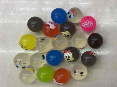 32mm transparent high bouncing balls with sorts of animation patterns