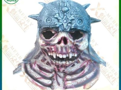 skeleton soldier halloween latex mask scary cosplay