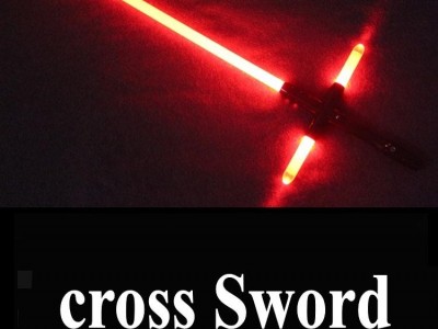 cross Sword skywalker Force Awakens new arrive RGB LED Metal STARWAR