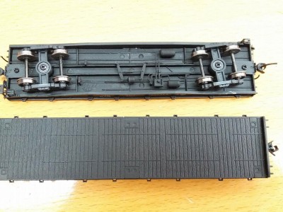 A miniature replica of a railway carriage
