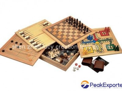 Multi Combined 6 in 1 Travel Wooden Board Game Manufacturer