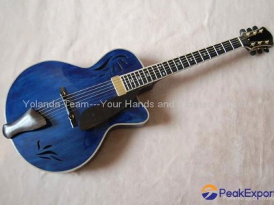 17inch handmade jazz guitar carved with solid wood