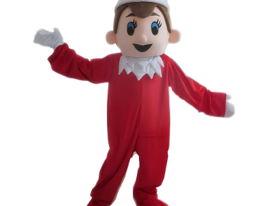 adult santa boy Christmas elf mascot costume