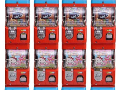 Two layer capsule toy vending machine gacha machine with display