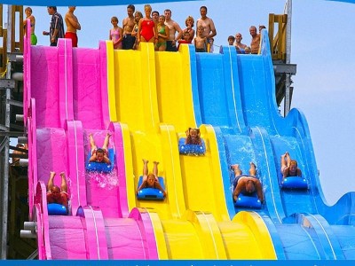 Flow Rider Wave Fiberglass Surfing Machine Amusement for Water Park
