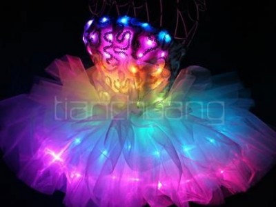 Remote Control Ballet Skirts, Programmable Saloon Girl Costume
