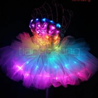 Remote Control Ballet Skirts, Programmable Saloon Girl Costume