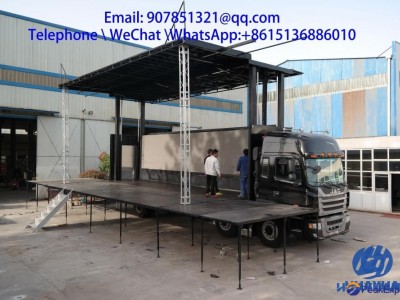 9.6 m LED mobile advertising vehicleled stage truck
