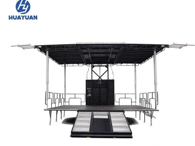 Small cocert event mobile stage trailer