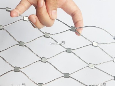 2 mm 50mm x 90 mm Flexible Stainless Steel Wire Rope Mesh Net