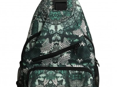 2019 latest Polyester men's cross body sling bag dark green colour