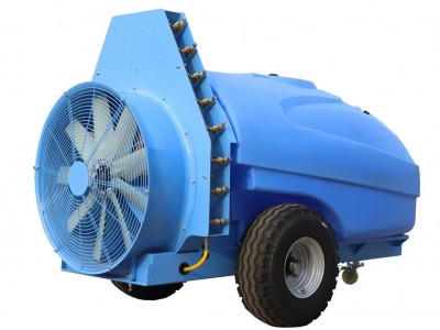 Tractor trailer PTO air blast power sprayer