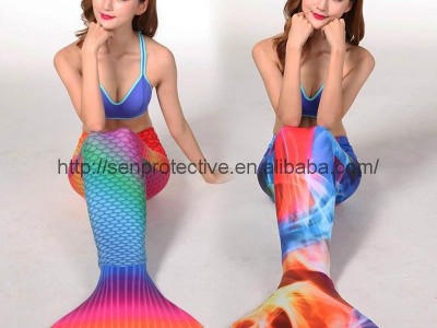 China wholesale fish tail sexy women adult shiny swimwear