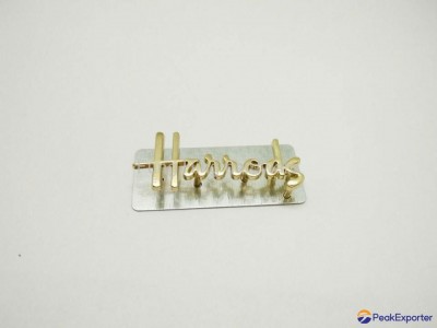Custom Metal Brand Logo Tag for Handbag logo tag