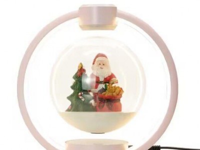 pink magnetic levitation floating christmas decoration light lamp for gift