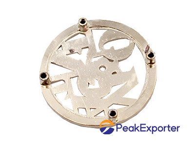 Export Price Flower Design Round Shape Handbag Hardware Logo Metal Clothing Labe