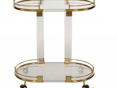 Acrylic hotel  trolley with wheels