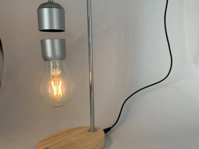 wooden base magnetic floating levitation led bulb lamp lighting