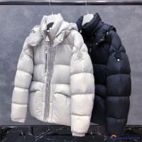 High Quality         Down Jacket Thick Warm Solid Color Hooded Coats