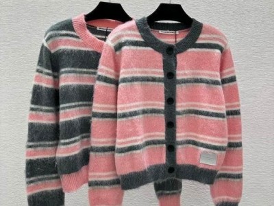 Women's  Sweater  neck sweater Button Up Sweater Cooper Cardigan Striped sweater
