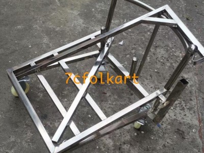 Stainless steel drum cart with gong handle