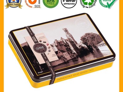 Factory Chocolate Christmas Tin Box For Holiday gift Tin Container Packaging