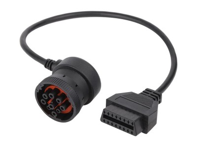 16PIN FEMALE TO J1939 9P 90°MALE obd obd2 j1939 bus gps cable For Transport equi