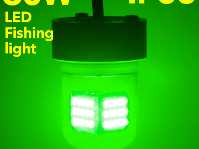 12-24VDC 30W Attracting fishing light led underwater fishing signal light