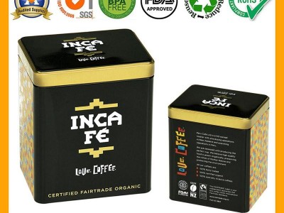 China Supplier Custom Airtight Coffee Bean Metal Box Tin Container