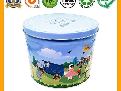 China manufacturer 2 gallon tin bucket popcorn can with food safety grade
