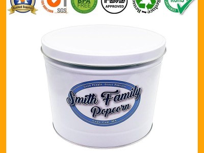 China factory 2 gallon metal tin pop corn bucket popcorn container