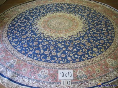 12x12ftProduction of handmade round handmade carpet 12x12ft American silk carpet